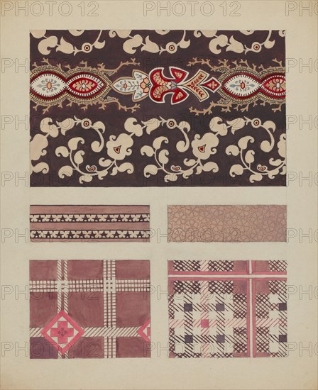 Materials from Quilt, c. 1937.