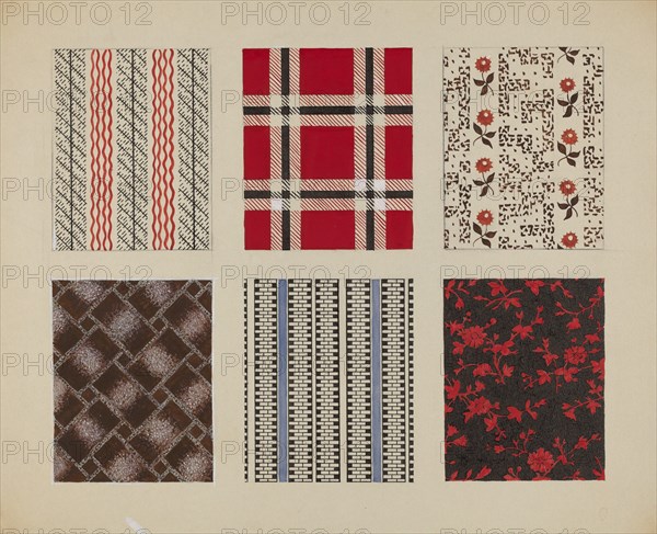 Materials from Quilt, c. 1937.