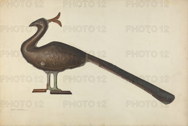 Weather Vane Peacock, c. 1939.