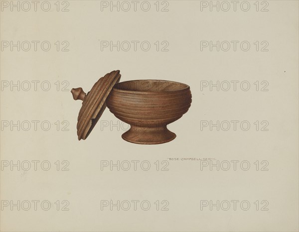 Sugar Bowl with Cover, c. 1941.