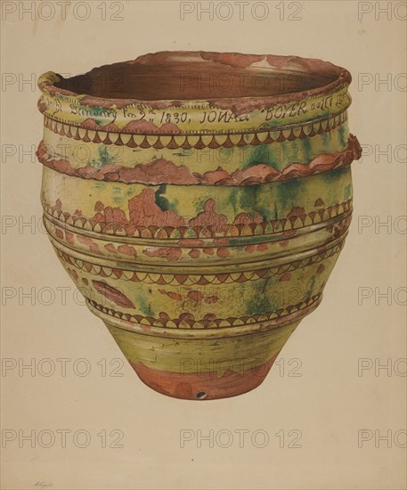 Pa. German Jardiniere, c. 1939. Creator: Giacinto Capelli.