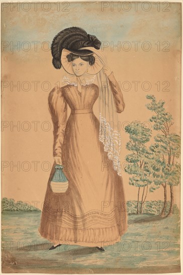 Woman with Plumed Hat, c. 1825.