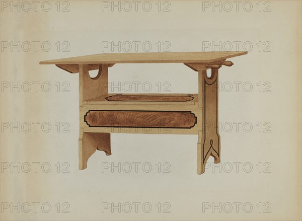 Pa. German Hutch Table, c. 1936. Creator: Rex F Bush.