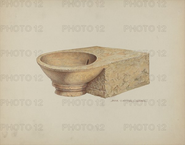 Carved Stone was Basin, c. 1939.