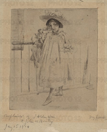 Young Girl with Large Hat, 1893.