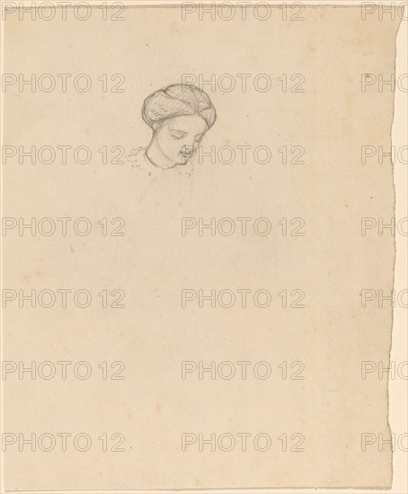Study of a Girl's Head, c. 1858.