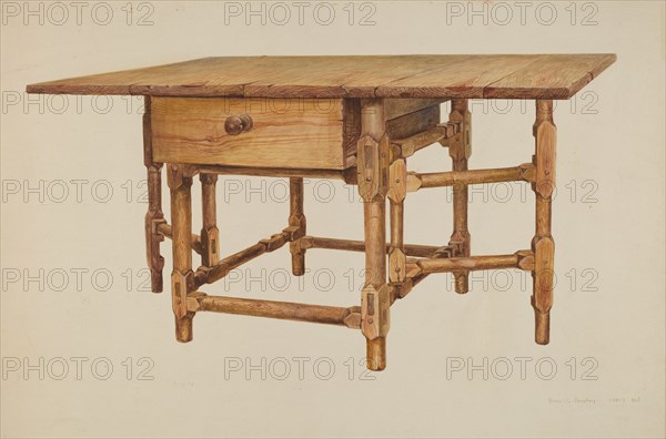 Gate-legged Dining Table, c. 1939.