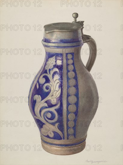 Three Quart Beer Pitcher, c. 1940.