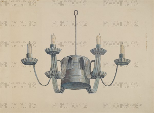 Tole Candle Wall Bracket, c. 1940.