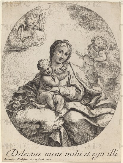 Virgin and Child on a Cloud, 1702.