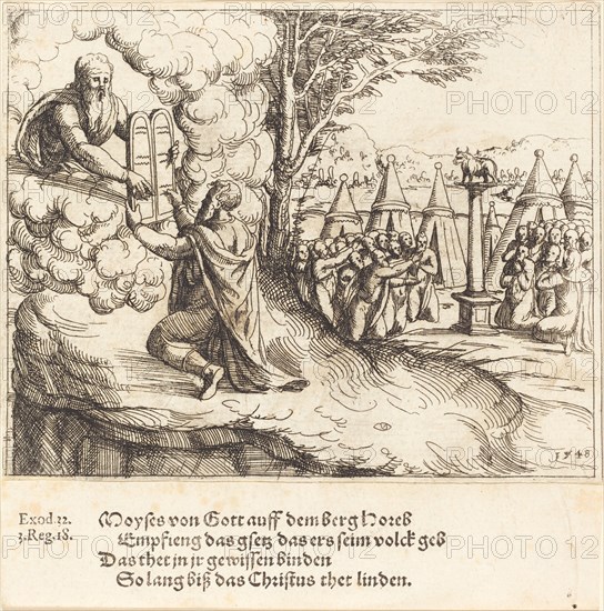 Moses Receiving the Tablets, 1548.