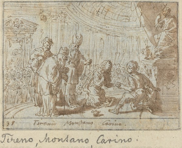 Tirenio, Montano and Carino, 1640.