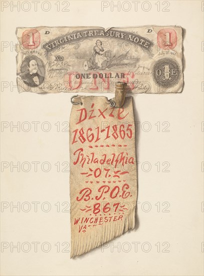 $1 Banknote from Virginia, c. 1936.