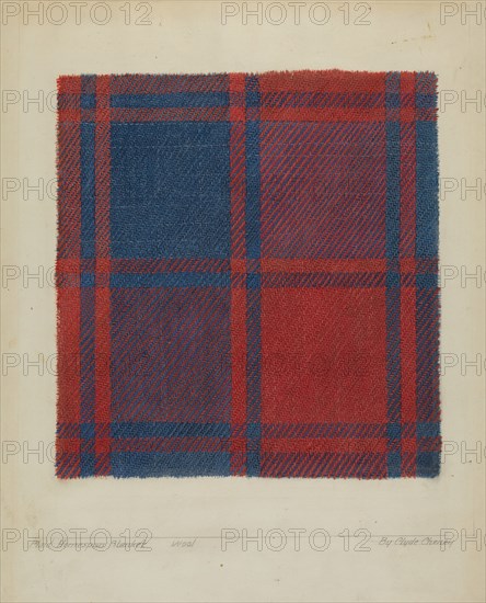 Plaid Homespun Coverlet, 1935/1942.