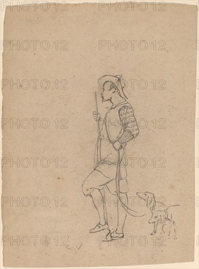 Study of Hunter with Dogs, c. 1858.