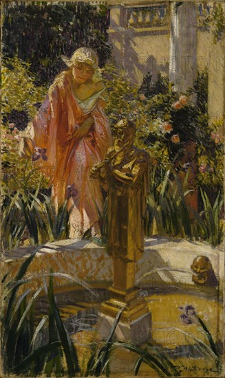 Stepping in the Fountain, ca. 1916.