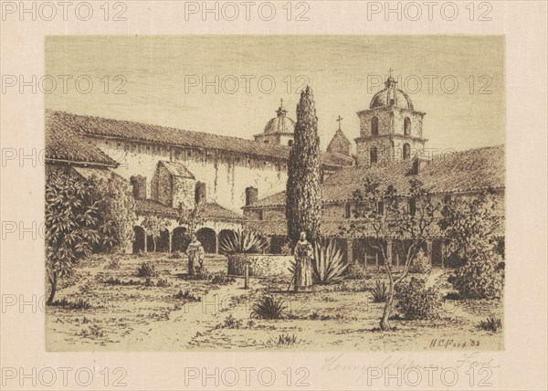 Garden, Mission Santa Barbara, 1888.