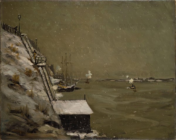 East River Embankment, Winter, 1900.