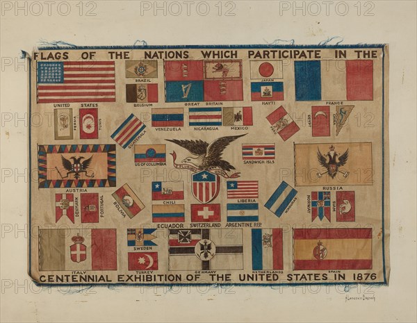 Centennial Textile - Flag, 1935/1942.