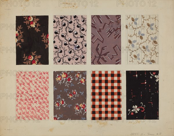 Figured Material from Quilt, c. 1936.