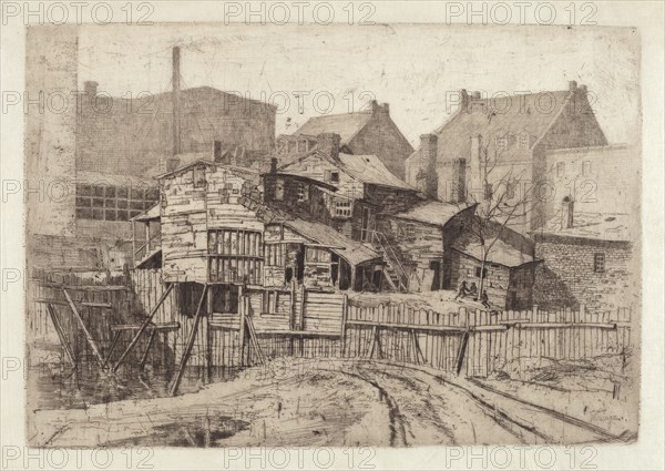 Untitled (Wooden House in City), 1880s.