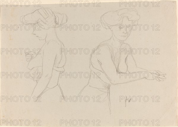 Two Studies of a Woman Dressing, 1890s.