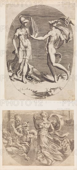 Mercury Presenting a Panpipe to Minerva.