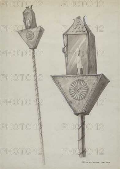 Penitente Processional Lantern, c. 1937.