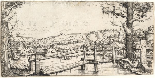 River Landscape with a Footbridge, 1546.