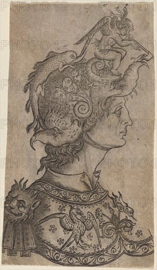 Man in a Fantastic Helmet, c. 1470/1480.