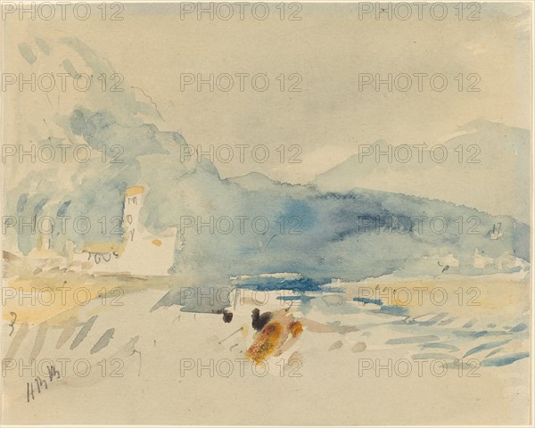 A Landscape with Mountains and a Stream.