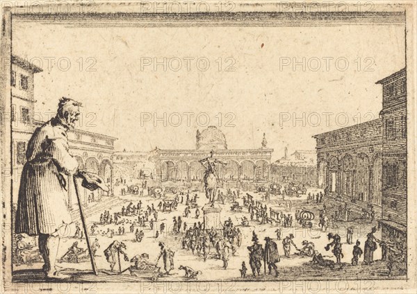Piazza SS. Annunziata, Florence, c. 1617.