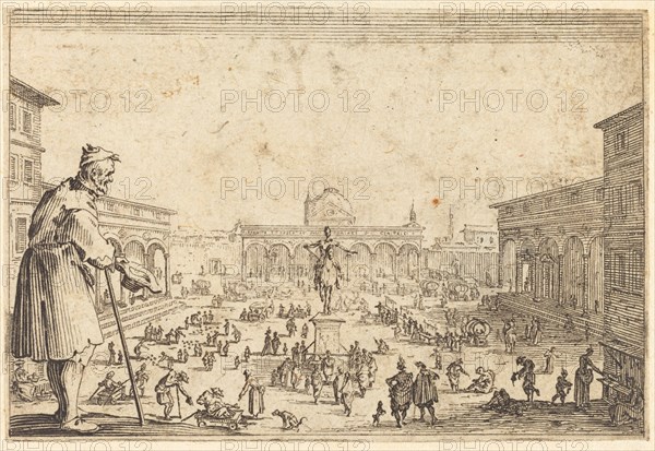 Piazza SS. Annunziata, Florence, c. 1622.