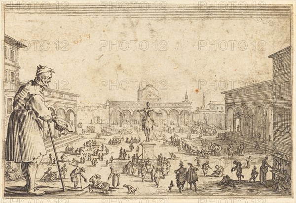 Piazza SS. Annunziata, Florence, c. 1622.