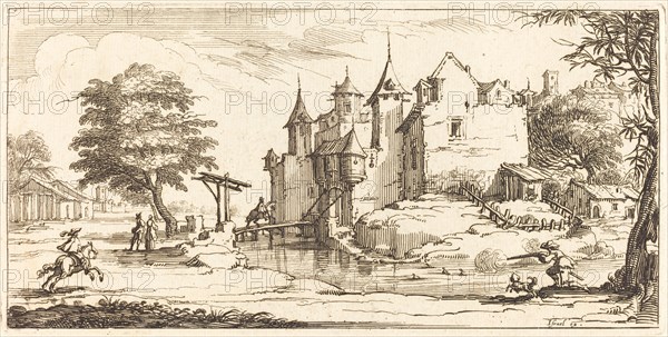 Chateau with a Drawbridge, 1635 or after.