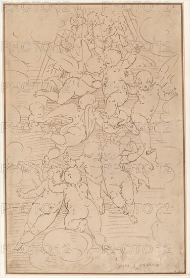 A Group of Angels in Glory, 18th century.