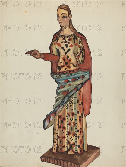 Bulto (Wooden Figure of Saint), 1935/1942.