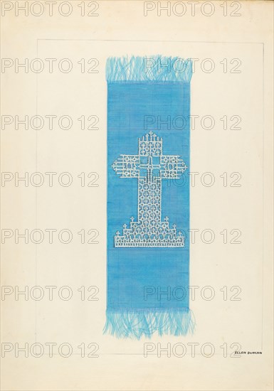 Bookmark with Design of Cardboard, c. 1937.