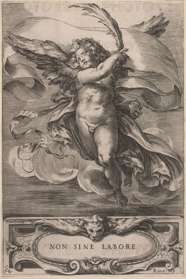 An Allegorical Figure: Non sine labore, 1628.