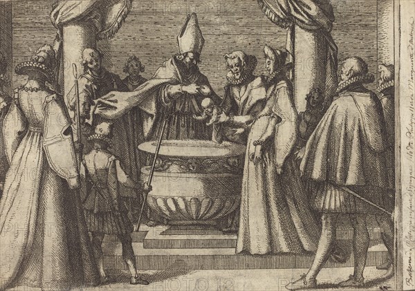 Baptism of the Prince of Spain [verso], 1612.
