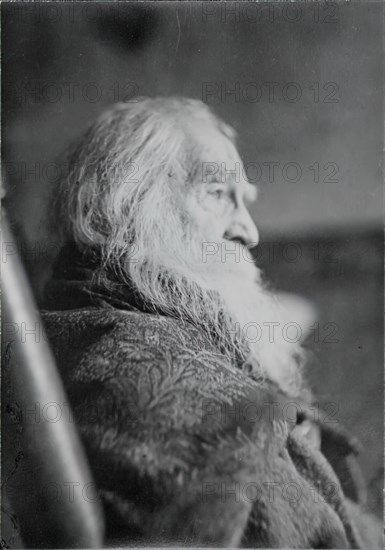 Walt Whitman in Camden, N.J., c. 1891. Creator: Thomas Eakins.
