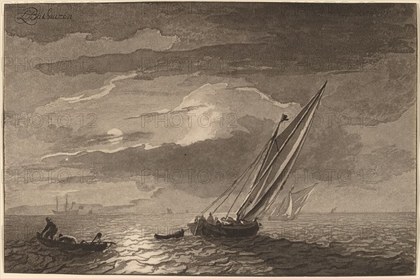 Seascape with Full Moon, 1779, published 1781.