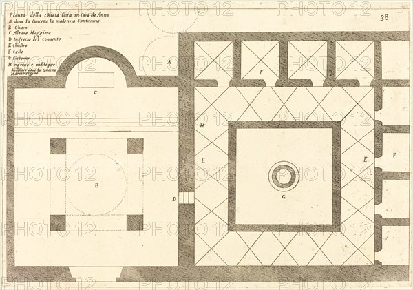 Plan of the Church near the House of Annas, 1619.