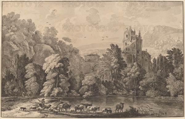 Valley with an Aged Castle, 1784, published 1786.