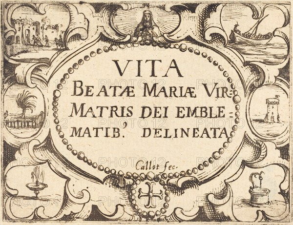 Title Page for "The Life of the Virgin in Emblems".