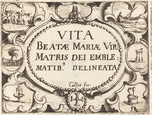 Title Page for "The Life of the Virgin in Emblems".