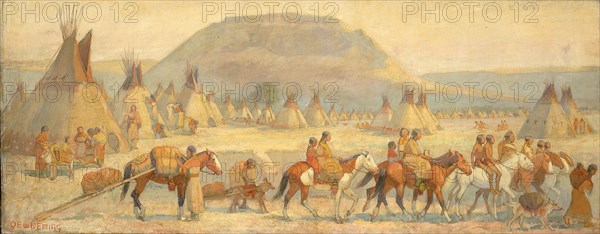 Blackfoot Camp Scene, late 19th-early 20th century.