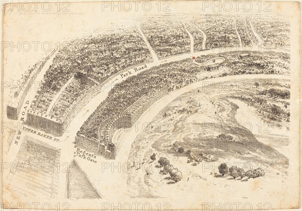 Invitation? with Aerial View of Regent's Park, 1824.