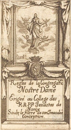 Frontispiece for The Rules of the Order of Our Lady.
