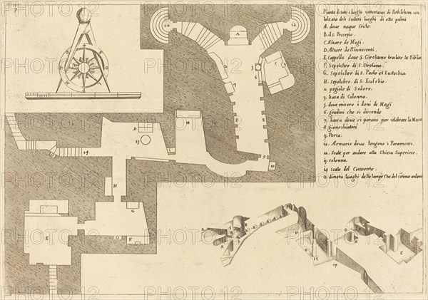 Plan of All the Important Places in Bethlehem, 1619.